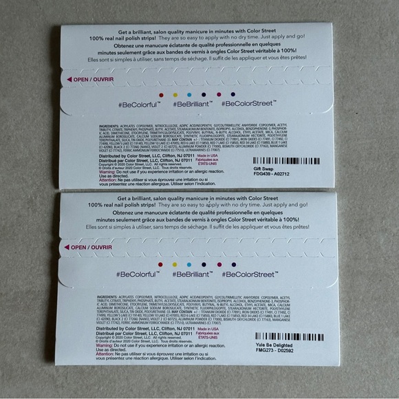 Color Street Nail Polish Strips Bundle - Yule Be Delighted & Gift Swap - Holiday - Picture 3 of 4